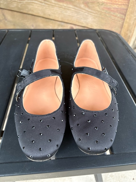 J. Crew Shoes - J. Crew Black Beaded Mary Jane Flats